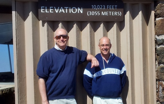 Bill and Grant at summit of Haleakala